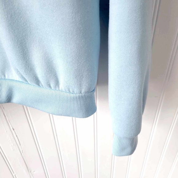 BTS BANGTAN KOYA K-POP Light Blue BTS Logo Sweatshirt Sweater size L - Picture 5 of 7